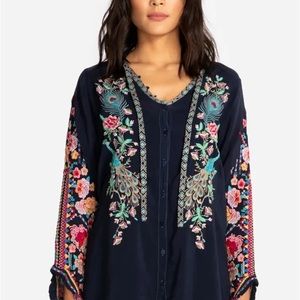 Johnny Was PEACOCK SABLE BLOUSE